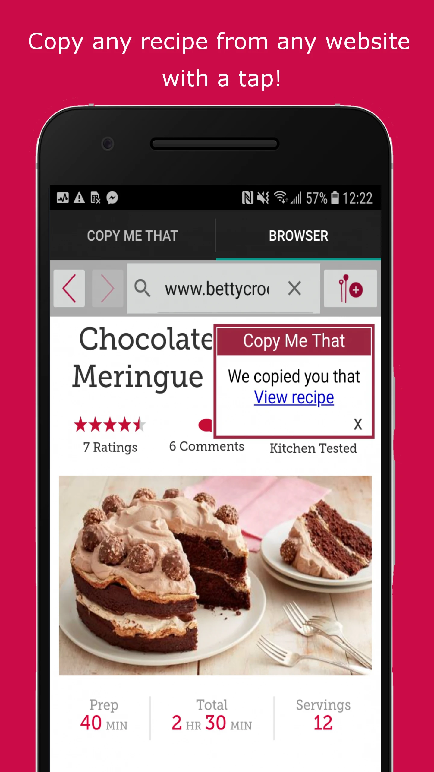 Copy Me That - recipe manager screenshot