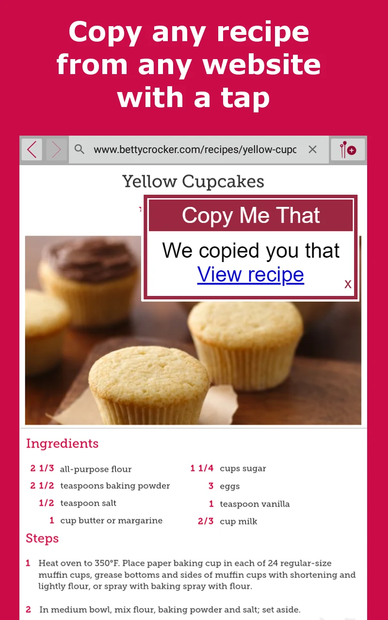 Copy Me That - recipe manager screenshot