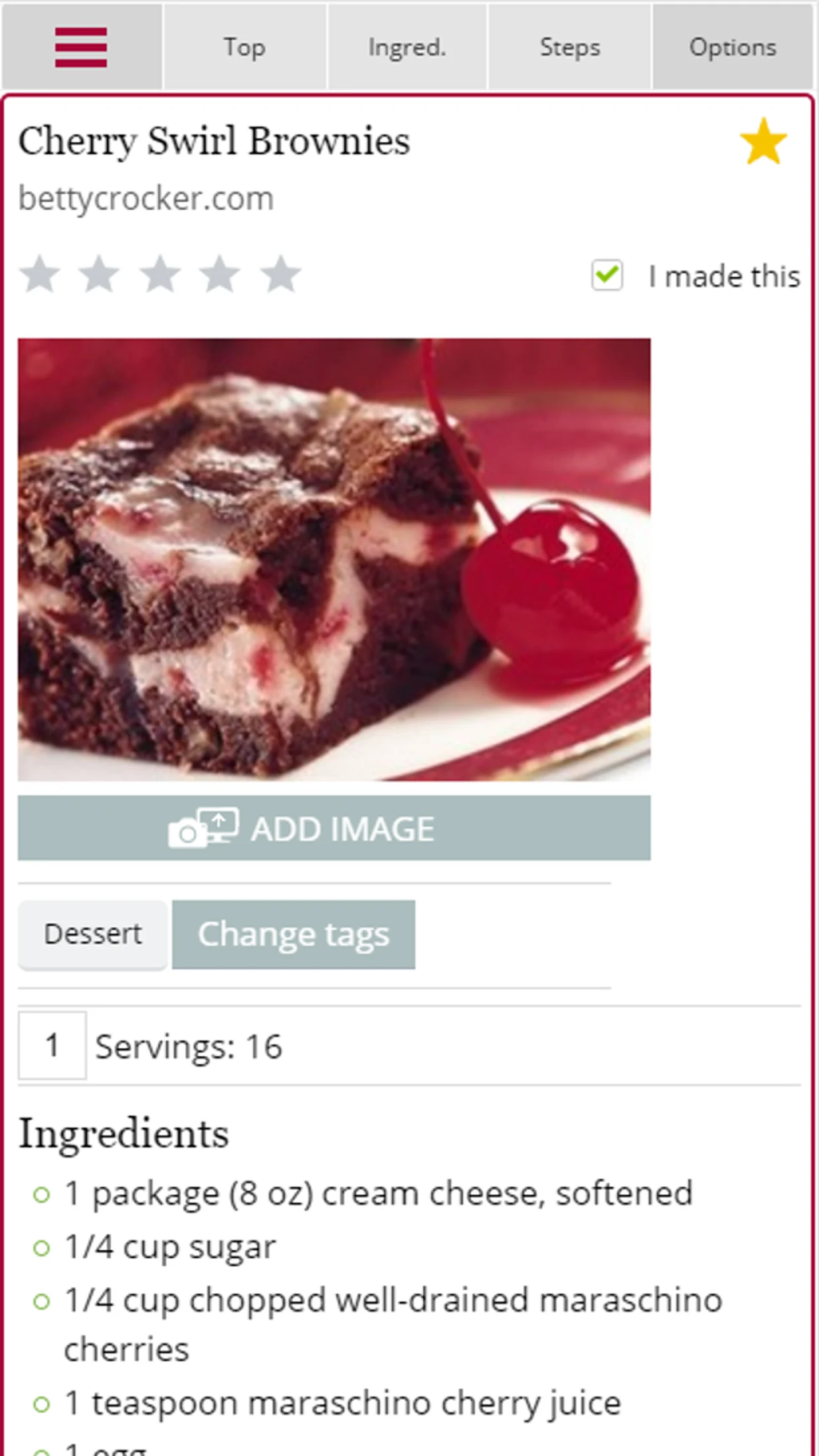 Copy Me That - recipe manager screenshot