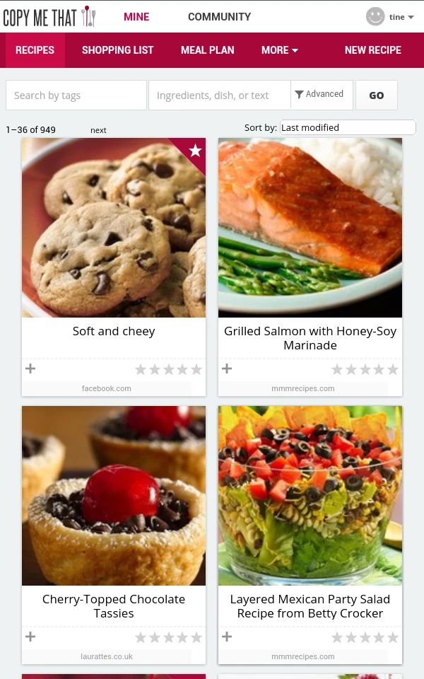 Copy Me That - recipe manager screenshot